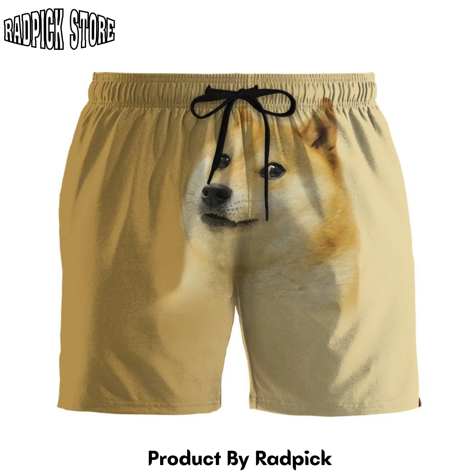 Radpick 3d doge meme custom beach shorts swim trunks zva rp631570